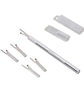 Zerodis Seam Cutter, 5 Piece Metal Seam Ripper Set with Replacement Blade Aluminum Alloy Handle S...