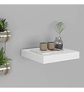 GOLINPEILO Floating Wall Shelf, Decor Wall Mounted Shelf, Hanging Shelf with Invisible Brackets f...