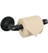 Livabber Industrial Pipe Toilet Paper Holder - Vintage Style DIY Wall Mount Roll Tissue Towel Hol...