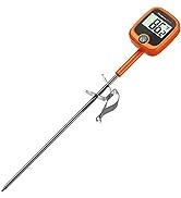 ThermoPro TP509 Candy Thermometer with Pot Clip, Instant Read Meat Thermometer with LCD, Cooking ...