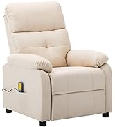 loibinfen Electric Massage Fabric Reclining Chair w/Remote Control with 6 Levels Massage Programs...