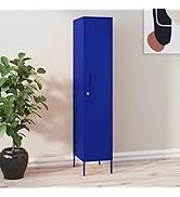 70.9" Tall Single Door Metal Locker Storage Cabinet with 4 Adjustable Shelves, Steel Cabinet Home...