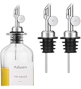 Pafusen 2 Pack coffee syrup dispenser, Auto Flip Olive oil pourer, Metal Pour Spout for Liquor Bo...