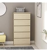 GOLINPEILO Modern Sideboard with 5 Drawers, Side Cabinet, 5 Drawer Storage Dresser Cabinet, Stora...