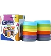 Aozita [12 Pack] Colored Plastic Mason Jar Lids for Ball, Kerr and More - 6 Regular Mouth & 6 Wid...