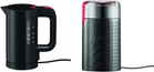 Water Kettle + Coffee Grinder, Black