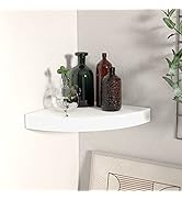 loibinfen Floating Corner Shelf Invisible Wall Mounted Shelves, MDF Floating Corner Storage Shelv...