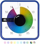 Visual Timer 7.5 inch; 60 Minute 1 Hour Countdown Timer for Kids Classroom Teaching Tool Home Off...