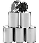 WUWEOT 6 Pack Metal Quart Paint Cans with Lids, Empty Unlined Paint Buckets, Multipurpose Storage...