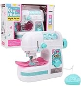 BORDSTRACT Sewing Machine for Kids, Portable Electric Mini Size Children Sewing Machine Toy for C...