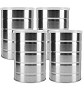 Cornucopia Empty Coffee Cans (4-Pack); Metal Cans for Kitchen Storage, Coffee Packaging and Arts ...