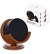 Esatto Bar Products Smooth Wooden Coaster Holder on Pedestal, Holds Any Coasters of 4.25 Inches i...