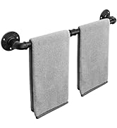 Livabber Black Industrial Pipe Kitchen Paper Holder & Hand Towel Holder，DIY Wall Mount Black Pipe...