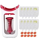 BORDSTRACT Reusable Baby Food Pouches, BPA Free Semi Solid Food Pouch Filling Station for Homemad...