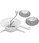 BORDSTRACT Manual Food Grinder, Stainless Steel Hand Food Chopper with 3 Sharp Stainless Steel Bl...