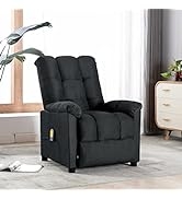 GOLINPEILO Fabric Massage Reclining Chair w/Remote Control with 6-Point Vibration Massage, Massag...