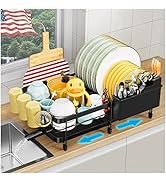 YKLSLH Expandable Dish Drying Rack Dish Racks for Kitchen Counter, Space Saving Dish Rack,Durable...