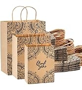 WUWEOT 80 Pack Kraft Paper Bags, Mixed Size Gift Bags Bulk, Thank You Bag With Handles for Busine...