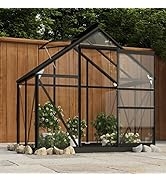 Glass Upgraded Portable Greenhouse with Base Frame, Greenhouse Large Walk-in Heavy Duty Green Gar...