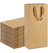 WUWEOT 36 Pack Double Wine Paper Bag, Wine Bottle Bags Bulk Reusable Gift Tote Bag, Kraft Paper S...