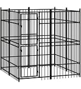 loibinfen Outdoor Dog Kennel, Dog Playpen 75.6"x75.6"x78.7" Dog Fence with Door, Heavy Duty Pet &...