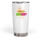 20 Oz White Fat Tumbler