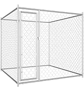 GOLINPEILO Outdoor Dog Kennel House, Heavy Duty Dog Kennel House Mesh Dog Big Cage Pet Kennel Ste...