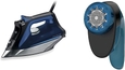 Steam Iron + Remover Shaver Blue