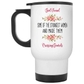 14 Oz White Travel Mug