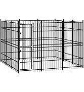 GOLINPEILO Dog Playpen Outdoor Dog Kennel House 78.7" Height Dog Fence, Pet & Animal Kennel Powde...