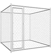 loibinfen Dog Playpen, Outdoor Dog Kennel 72.8”Height Dog Fence, Pet & Animal Kennel Galvanised S...