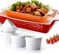 2-Red 2 Set of Baking Dishes & 4 Ramekins