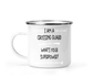 12 Oz White Camping Mug