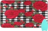 Red Roses on Gingham Plaid-4