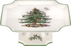 Christmas Tree Footed Square Cake Plate