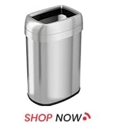 13 gallon elliptical open top trash can