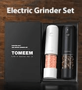 [Upgraded Larger Capacity] Electric Salt and Pepper Grinder Set - USB Rechargeable One Hand Opera...