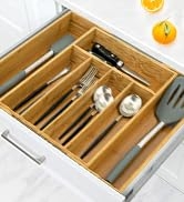 bamboo kitchen drawer organizer 7 slots