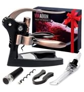 VINABON All-in-One Wine Opener Set - Premium 6pcs Wine Bottle Opener Set with Wine Aerator